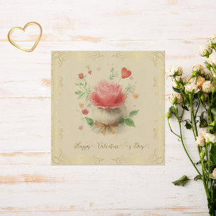 Vintage Happy Valentine's Day Card