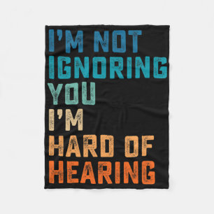 Vintage Hard Of Hearing Asl Sign Language Deaf Awa Fleece Blanket