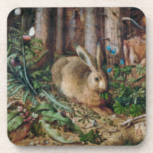 Vintage Hare in the Forest - Hans Hoffmann Coaster