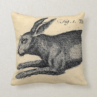 Vintage Hare Rabbit Pillow