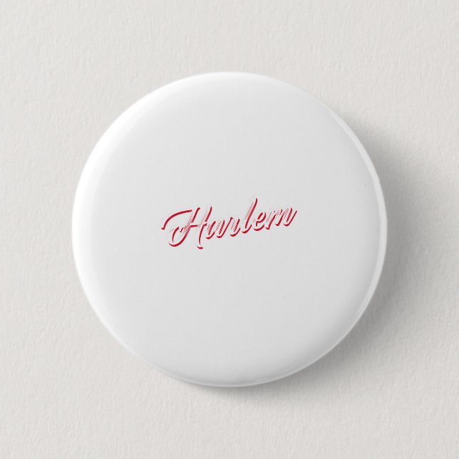 Vintage Harlem 2 Inch Round Button (Front)
