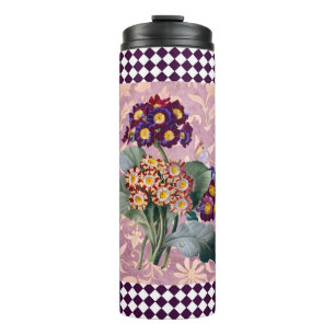 Vintage Harlequin Garden Flower Panel  Thermal Tumbler
