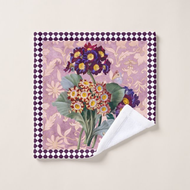 Vintage Harlequin Garden Flower Panel  Wash Cloth (Wash Cloth)