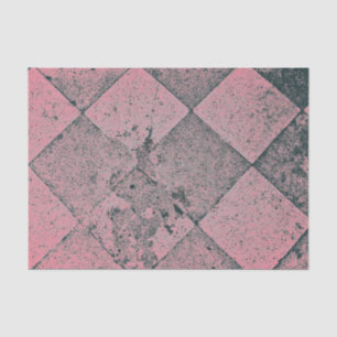 Vintage Harlequin Inspired Pink Black Texture Tissue Paper