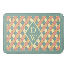 Vintage Harlequine Diagonal in Pastels Monogram