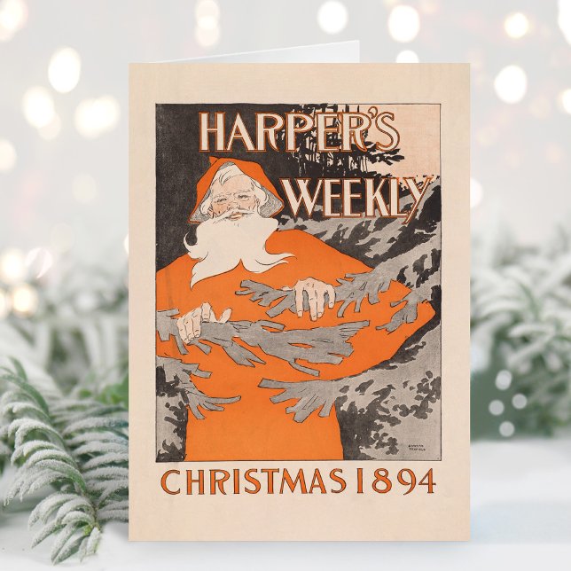 Vintage Harper’s Weekly Christmas 1894 Holiday Card (Creator Uploaded)