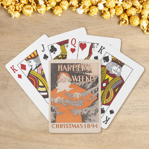 Vintage Harper’s Weekly Christmas 1894 Playing Cards