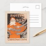 Vintage Harper’s Weekly Christmas 1894 Postcard<br><div class="desc">Harper’s Weekly,  Christmas 1894 (1894) | Edward Penfield (American,  1866 - 1925)

Use the design tools to add custom text or personalize the image.</div>