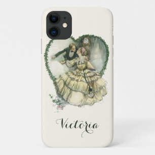Vintage Harrison Fisher, Christmas Bride and Groom iPhone 11 Case