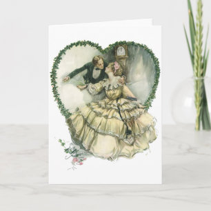 Vintage Harrison Fisher, Christmas Bride and Groom Holiday Card