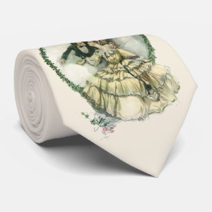 Vintage Harrison Fisher, Christmas Bride and Groom Tie