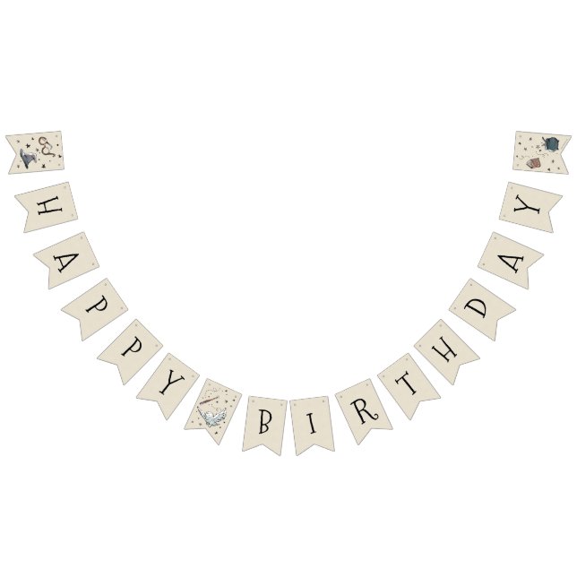 Vintage Harry Potter First Birthday Bunting Flags (All)