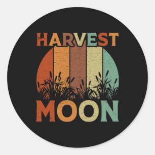 Vintage Harvest Moon Fall Autumn  Classic Round Sticker
