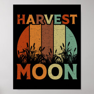 Vintage Harvest Moon  Poster