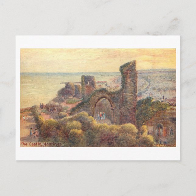 Vintage Hastings Castle Postcard (Front)