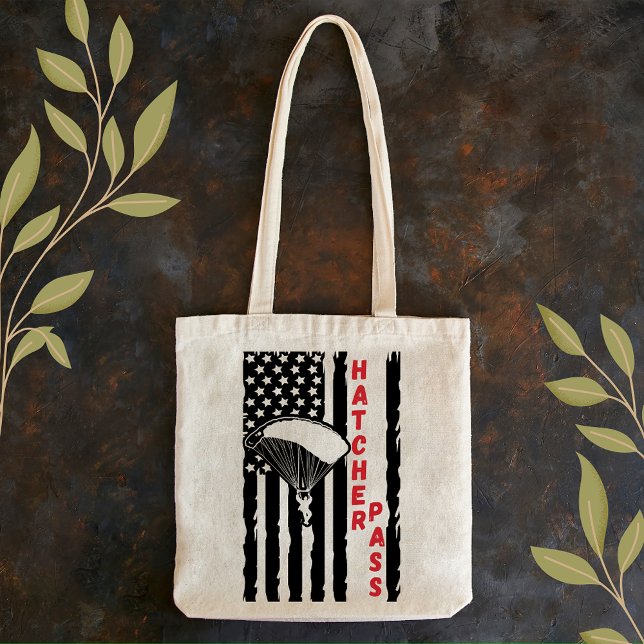 Vintage Hatcher Pass Paragliding Skydiving Tote Bag (Creator Uploaded)