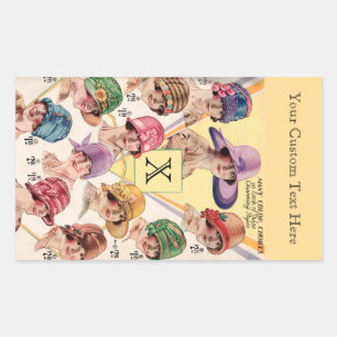 Vintage Hats Custom Monogram stickers