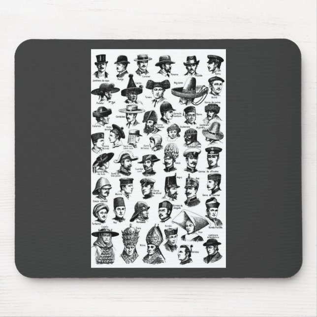 Vintage Hats Mouse Pad (Front)