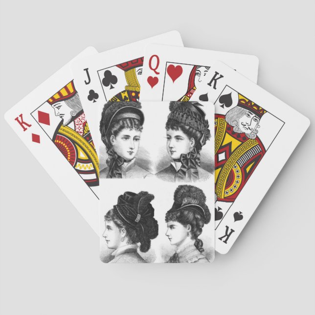 Vintage Hats Playing Cards (Back)