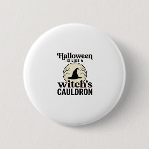 Vintage Haunted Castle Halloween Town Shirt Design 2 Inch Round Button