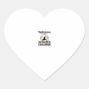 Vintage Haunted Castle Halloween Town Shirt Design Heart Sticker