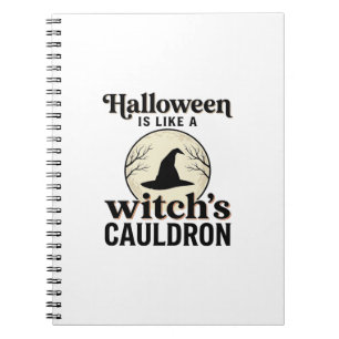 Vintage Haunted Castle Halloween Town Shirt Design Notebook