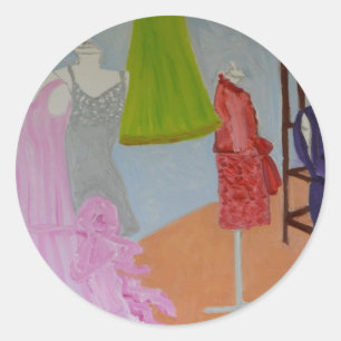 Vintage Haute Couture Classic Round Sticker