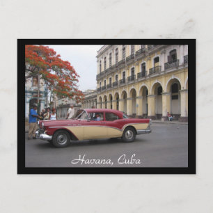vintage havana car postcard