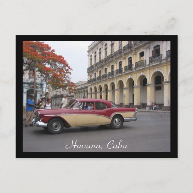 vintage havana car postcard (Front)