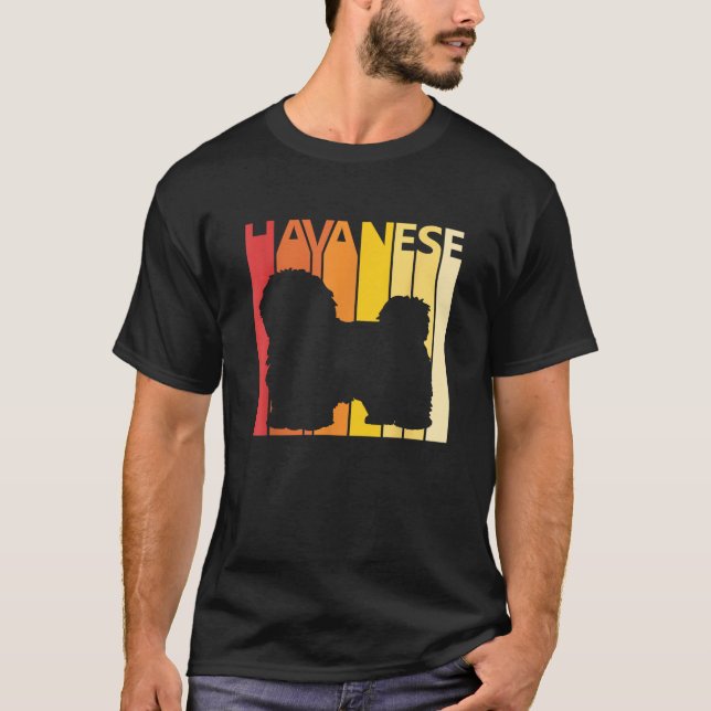 Vintage Havanese  Ugly Christmas Pajama Gift T-Shirt (Front)