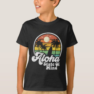 Vintage Hawaii Aloha State Hawaiian Beach Surfing T-Shirt