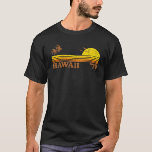 Vintage Hawaii Retro Hawaiian Beach Surfing 70 s S T-Shirt