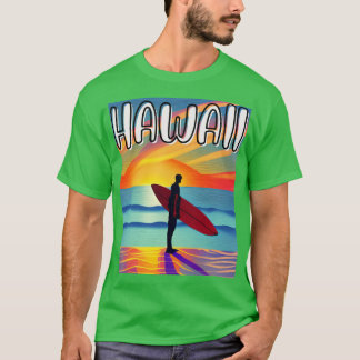 VINTAGE HAWAII SURFING LABEL Oversized 1 T-Shirt