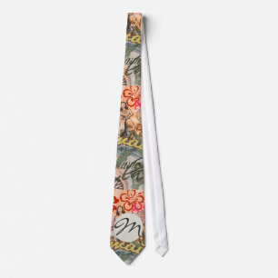 Vintage Hawaii Travel Colourful Hawaiian Tropical Tie