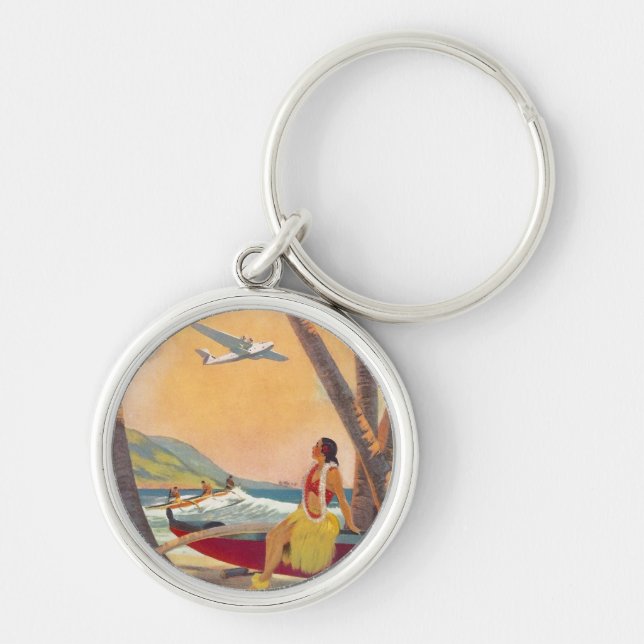 Vintage Hawaii Travel Keychain (Front)