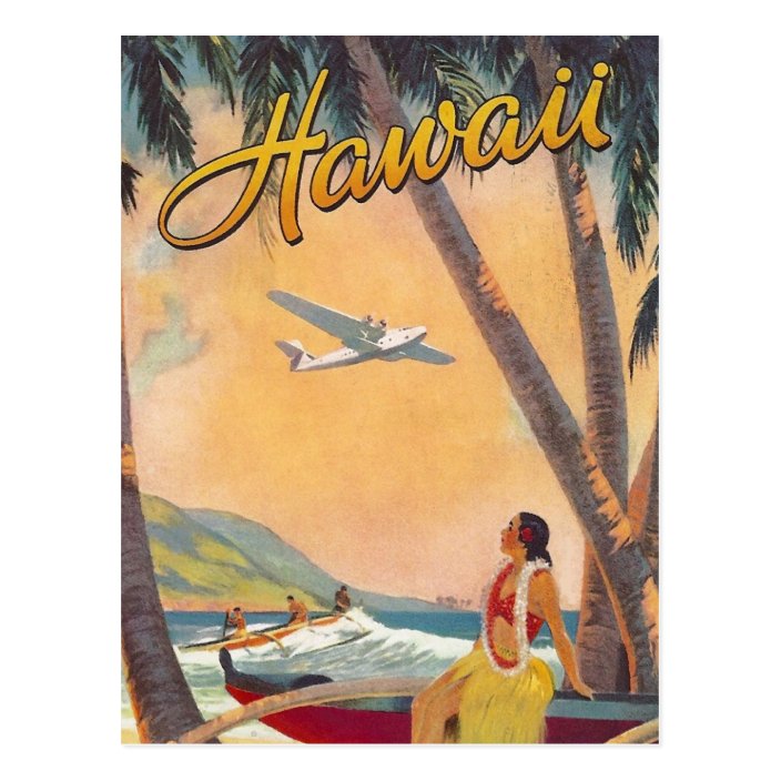 Vintage Hawaii Travel Postcard Zazzle.ca