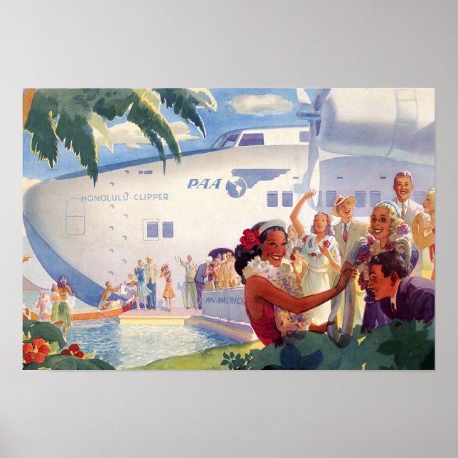 Vintage Hawaii Travel Poster (Front)