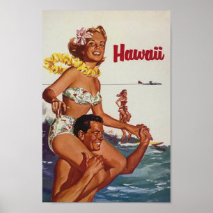 Vintage Hawaii Travel Poster