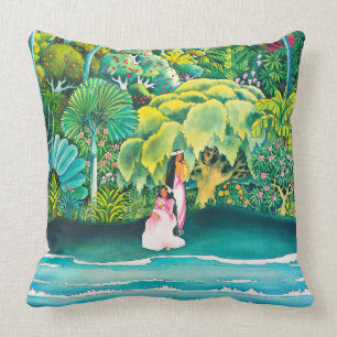 Vintage Hawaii Travel Throw Pillow