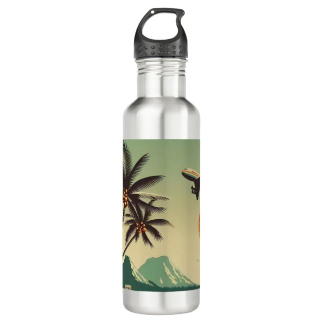 Vintage Hawaii/Tropical  710 Ml Water Bottle (Front)