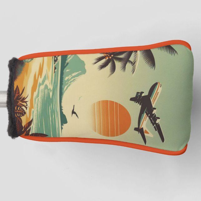 Vintage Hawaii/Tropical  Golf Head Cover (Front)