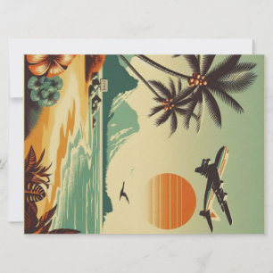 Vintage Hawaii/Tropical  Holiday Card