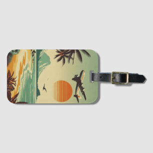 Vintage Hawaii/Tropical Luggage Tag