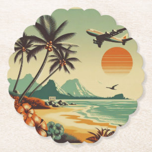 Vintage Hawaii/Tropical Paper Coaster