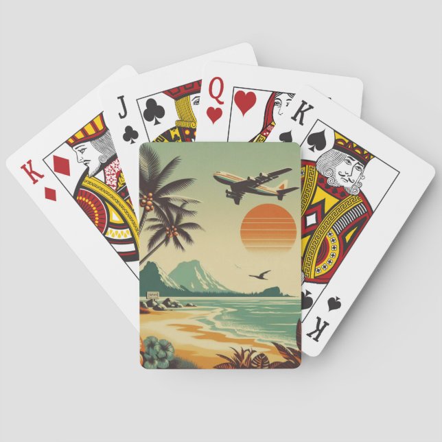 Vintage Hawaii/Tropical  Playing Cards (Back)