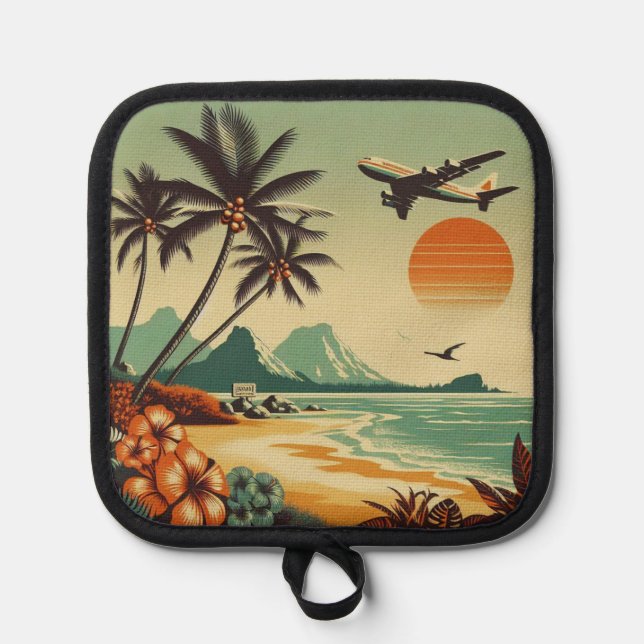 Vintage Hawaii/Tropical  Pot Holder (Front)