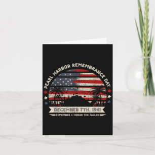 Vintage hawaii usa flag pearl harbour  card