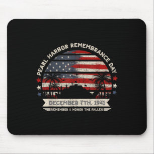 Vintage hawaii usa flag pearl harbour mouse pad