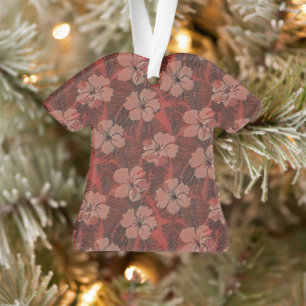Vintage Hawaiian Hibiscus red Ornament