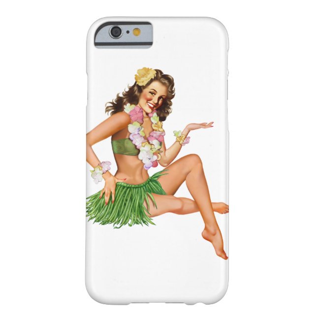 Vintage Hawaiian pin-up girl iPhone 6 case (Back)